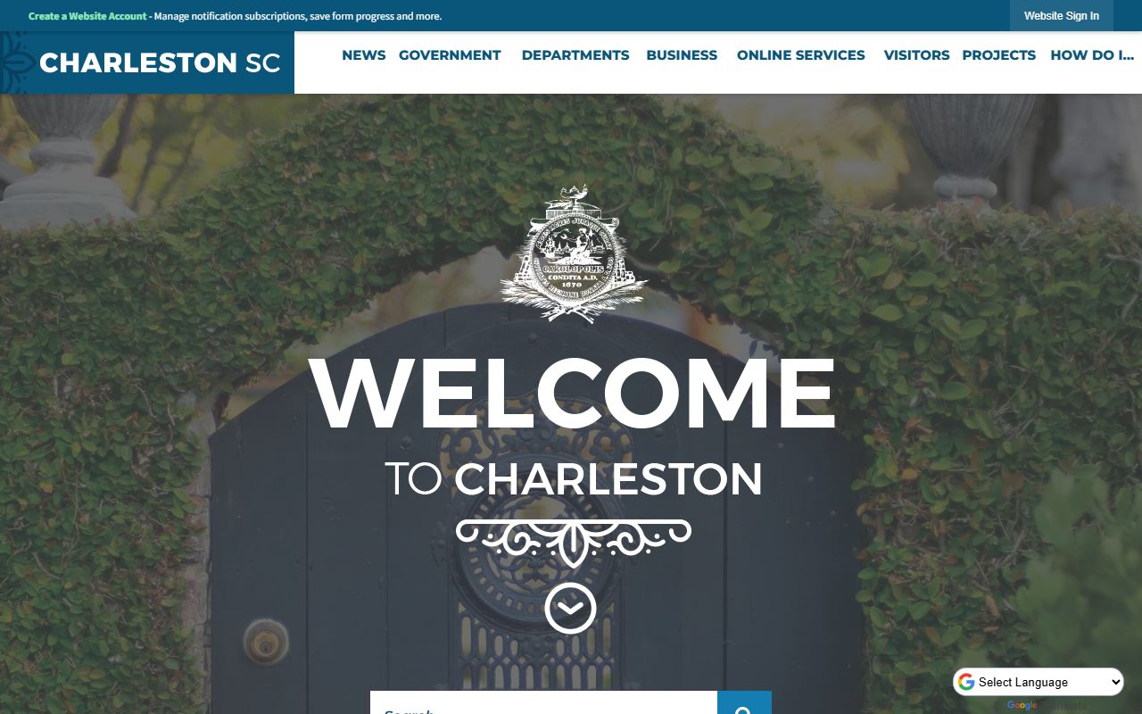 City of Charleston official website for public records and services