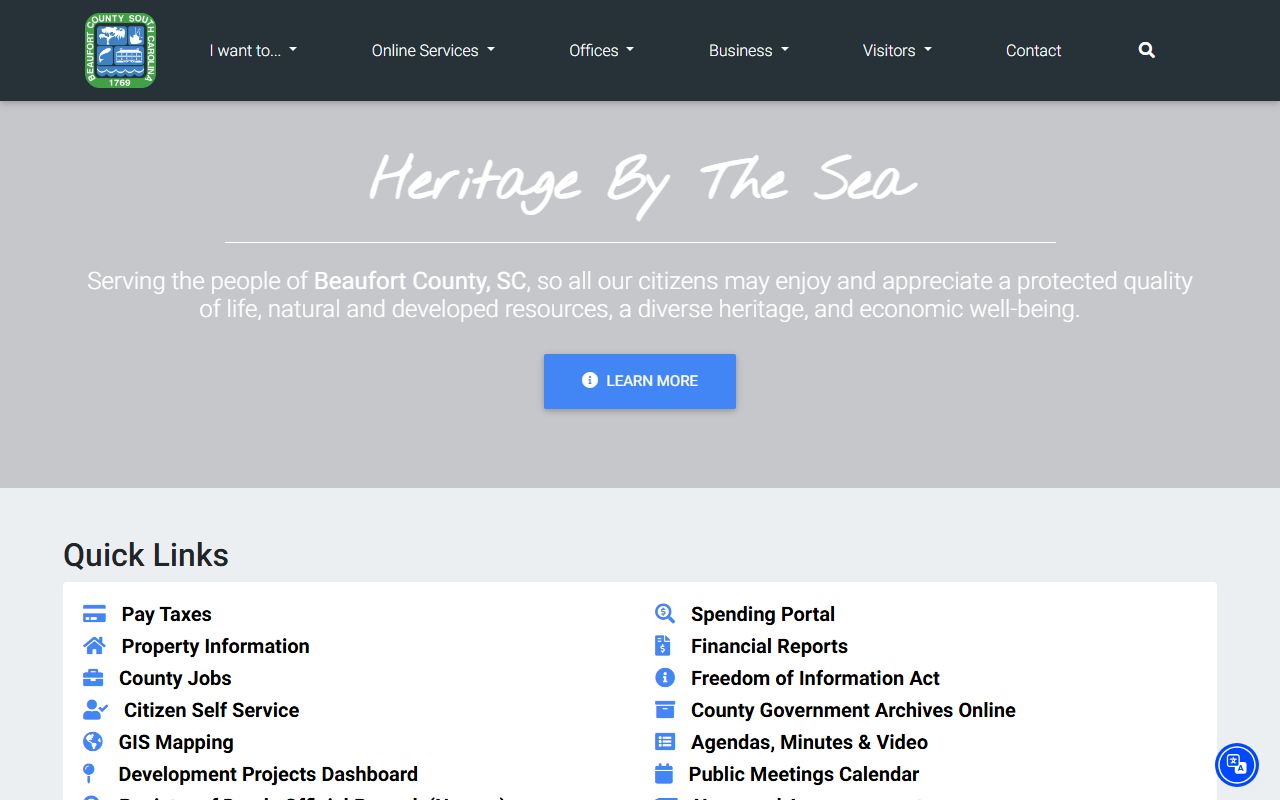 Beaufort County jail roster county government homepage