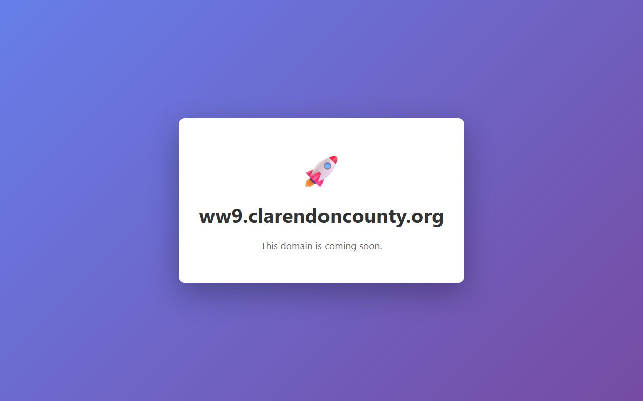 Clarendon County government homepage with links to public services and detention information