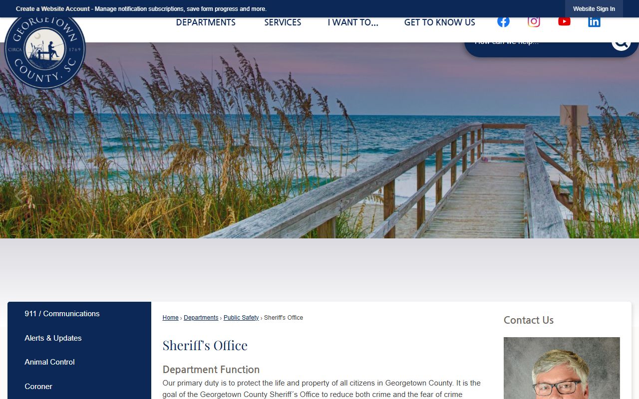 Georgetown County jail roster sheriff office website