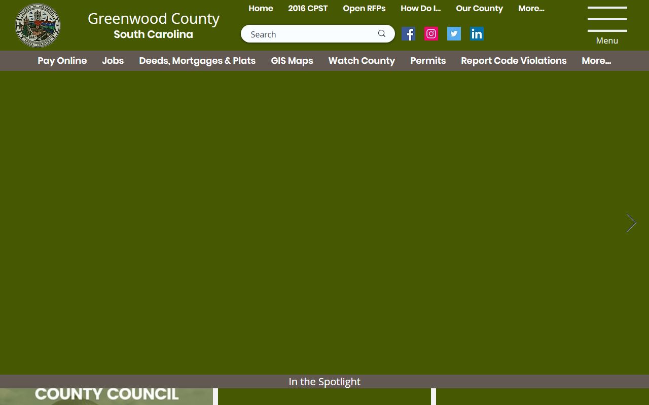 Greenwood County jail roster county government website