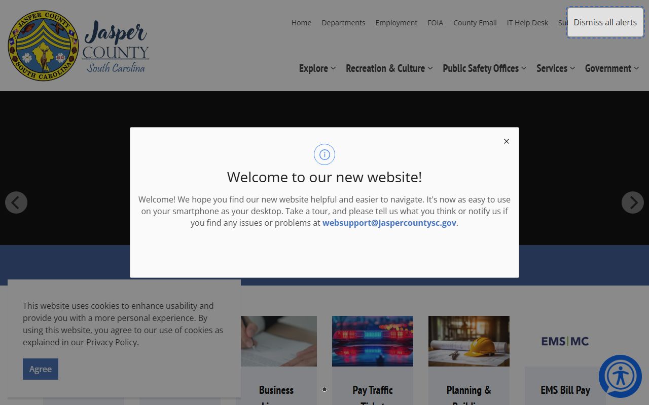 Jasper County government homepage