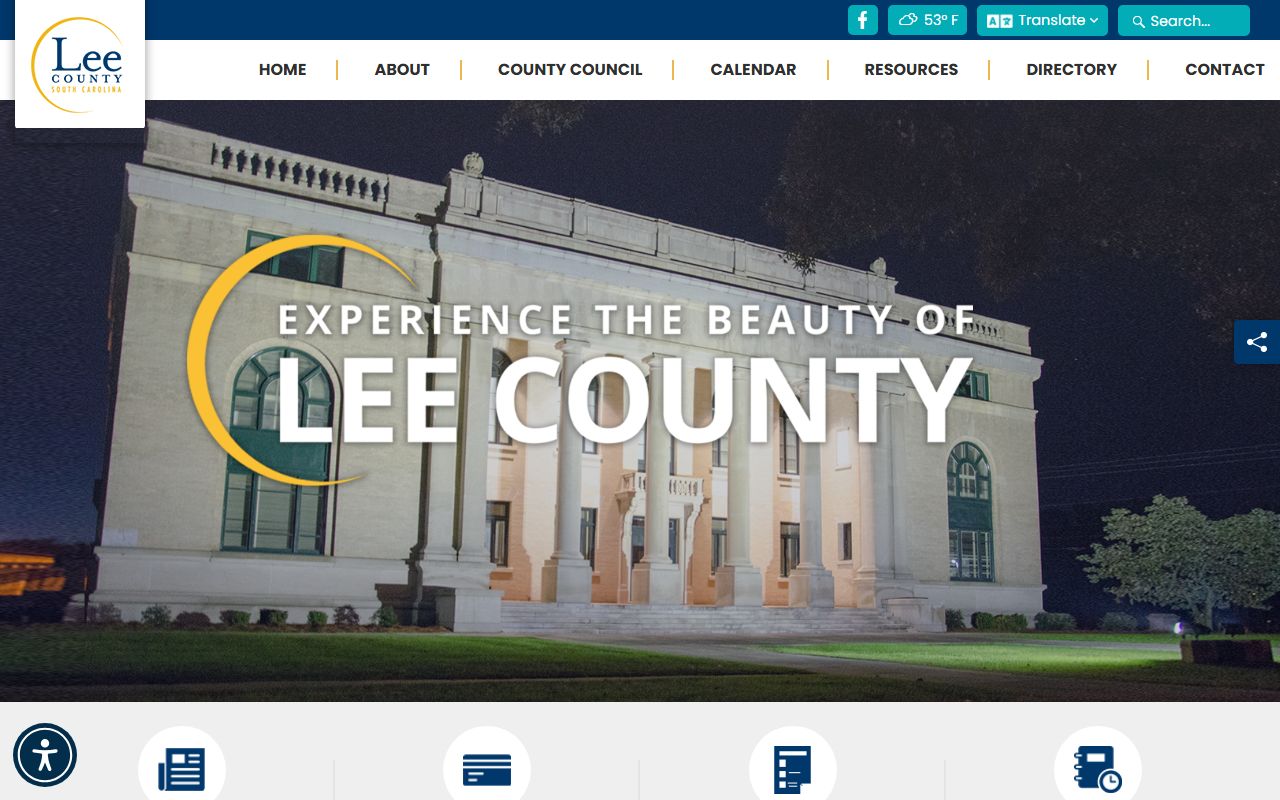 Lee County homepage for public information