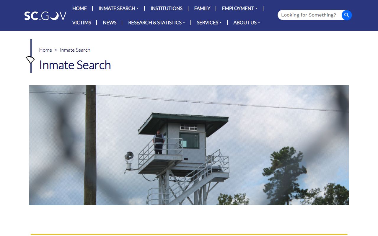 South Carolina SCDC jail roster inmate search disclaimer page
